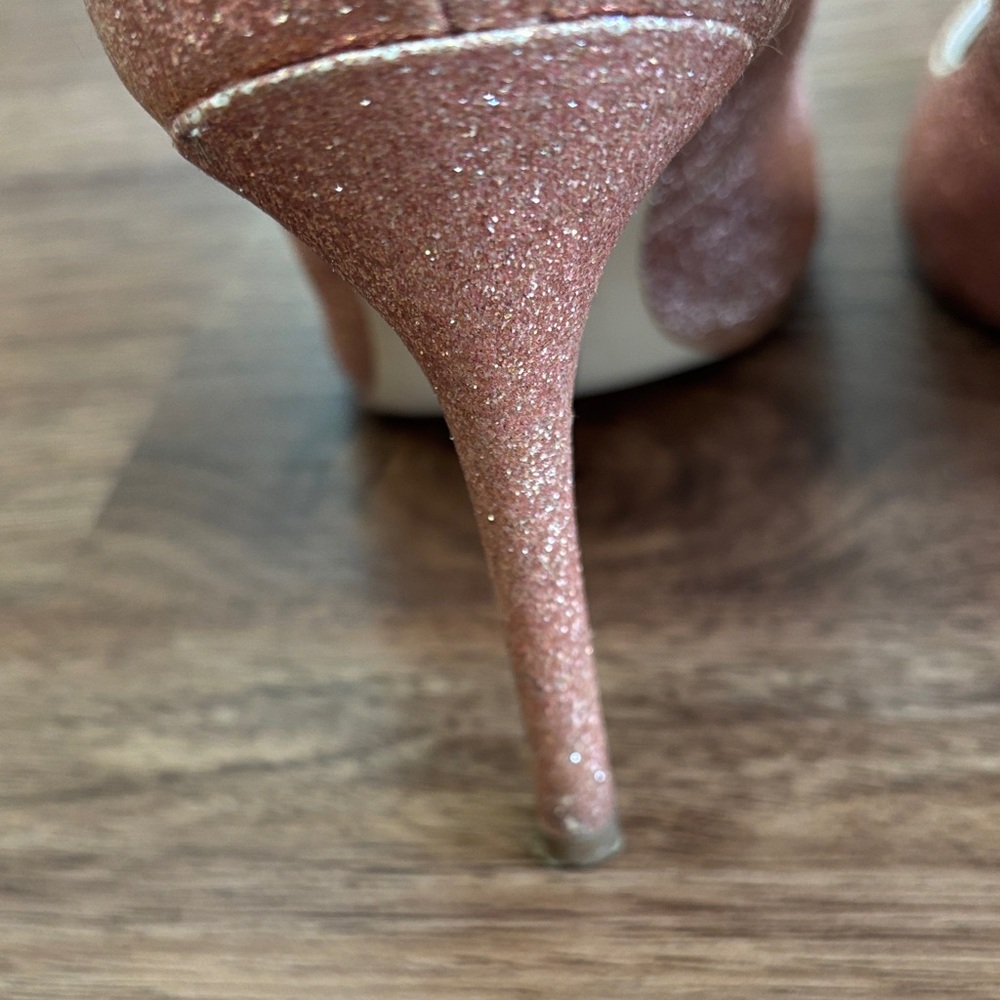 Sam Edelman Rose Gold Glitter Heels - Picture 8 of 9